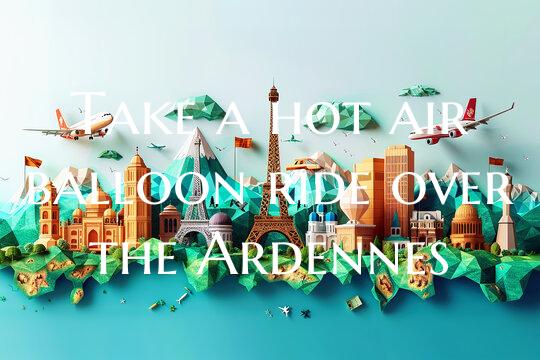Take a hot air balloon ride over the Ardennes